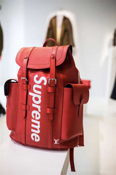 fake louis vuitton x supreme bag|supreme x Louis Vuitton backpack.